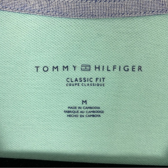 Tommy Hilfiger Classic Fit Polo Shirt Turquoise Sz Medium - Picture 4 of 7